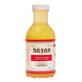 Haxan Ferments Honeycrisp Apple Cider Vinegar - 5% Acidity, Unpasteurized, Slow Fermented | Made from Fresh Pressed Honeycrisp Cider | Great for Morning Tonic, Sweet-Sour Caramel, or Kale Salad