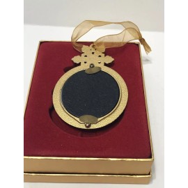 Costco Photo Frame Metal Rhinestone Enamel Ornament Snowflake New in Box