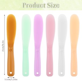 Hpmjz 6 pcs Plastic Candy Color Cosmetic Spatula Reusable Cosmetic Mask Mixing Spoon Facial Cream Applicator Face Mask Scoops Beauty Spa Makeup Tools for Skin Care Lotions Salon Moisturizers