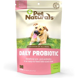 Pet Naturals Daily Probiotic for Dogs, 120M CFUs - Pre and Probiotics for Dogs Digestive Health, Gut Health, Immune Support, Diarrhea, Allergies and Itching - 60 Chews, Duck Flavor
