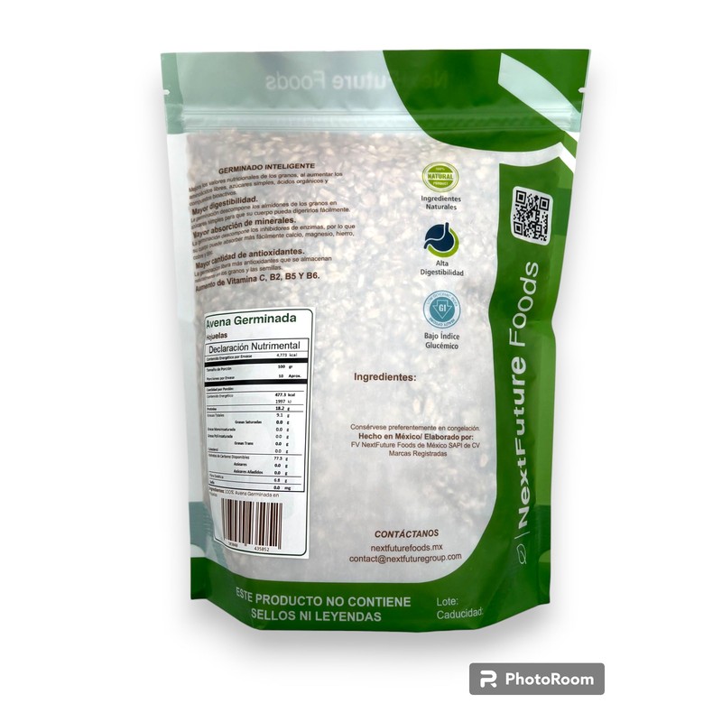 Avena Germinada en Hojuelas I SIN GLUTEN I 680gr I