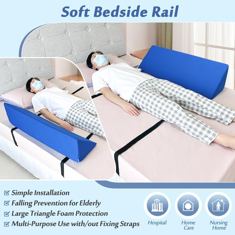 AOSSA Bed Rail Pillow Soft Foam Bolster Bed Rails for