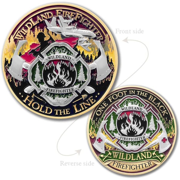 Wildland Firefighter Challenge Coin · Hold The Line