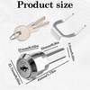 A Set Silver Universal Stainless Toolbox Lock, Iron Cabinet Insert