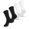 Fiohiros Pilates Yoga Socks with Grips for Women,Elegant Ruffle Frilly