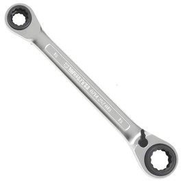 Würth Zebra 0714257019 4-in-1 Double Ring Ratchet Wrench 16 x 17 mm + 18 x 19 mm with Powerdriv® Metric Drive