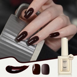 GAOY Dark Red Gel Nail Polish, 16ml Soak Off Gel Polish, UV Light Cure for Nail Art DIY Manicure at Home, 3012 Dark Chocolate