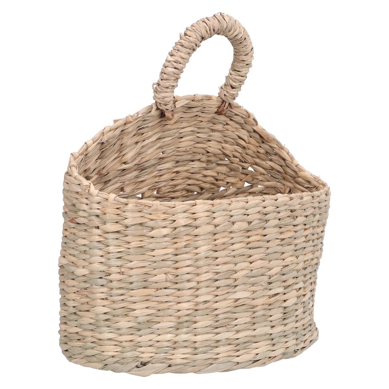 Hanging Basket Seagrass Woven Wall Hanging Storage Basket Organizer for