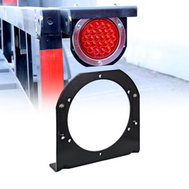 True Mods 4" Round Tail Light Mounting Bracket [L Shaped] [3mm Powder Coated Steel] [Ultra Sturdy] [Versatile Mounting] for 4" Round Trailer Tail Lights On Truck Trailer RV