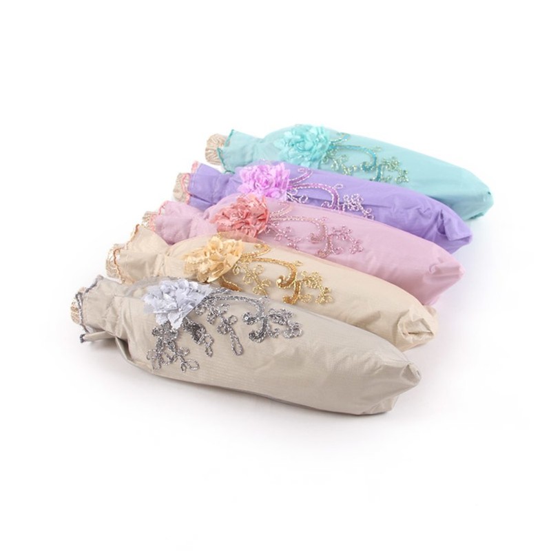 Honeystore Vintage Lace UV Sun Parasol Folding 3D Flower Embroidery