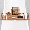 XcE Bamboo Bathtub Caddy Tray - Expandable to 41 Inches