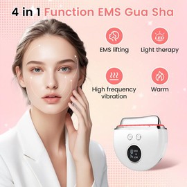 Gua Sha Gesichtsmassagegerät, 4 Modi, Anti-Falten-Gerät für das Gesicht mit Vibration und Wärme, Tonifikationsgeräte für das Gesicht, Lifting Gesicht für Anti-Aging, Anti-Falten