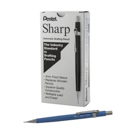 Pentel Sharp Mechanical Pencil, (0.5mm), Metallic Blue Barrel, Box of 12 Pencils (P205MC)