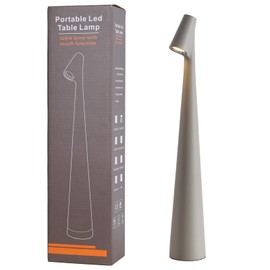 Hebangya Rechargeable CordlessTable Lamp, 3 Level Brightness Portable Lamps Battery Operated LED Desk Lamp Outdoor Small Night Light for Kids Nursery Nightstand Coffee Table/Restaurant (Grey)