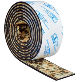 OCEANBROAD Self-Adhesive Camouflage Boat Flooring Borders 96''x2.4'‘ Faux Teak EVA Foam Marine Non-Slip Pad Camo Decking for MotorBoats Yacht Helm Pad Jon Boat Floor, Camouflage Brown