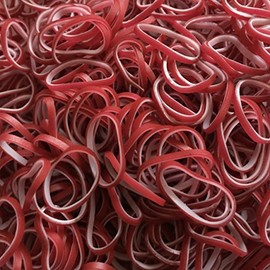 Fire Truck Red Dual-layer Rubber Bands Refill-600 Bands & 24 C-Clips from Rainbow Loom (B0186)