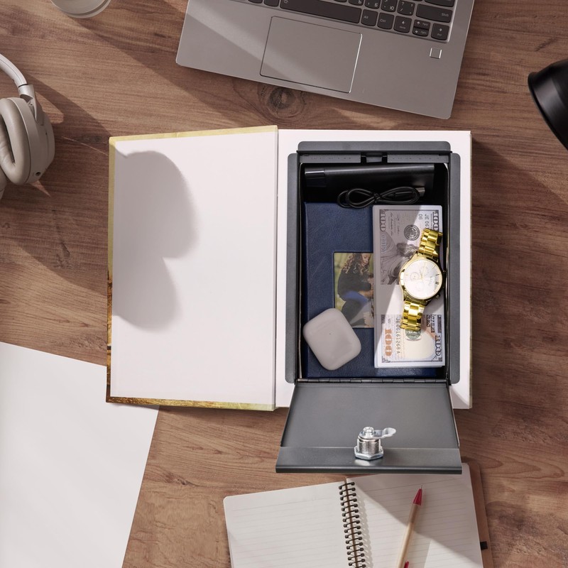 Barska Portable Diversion Dual Book Safe Concealed Lock Box for
