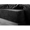 Teddy Bear Fleece Fitted Bed Sheet Extra Deep 30 cm or Duvet Covers Single Double King Super King Size UK (Double, black)