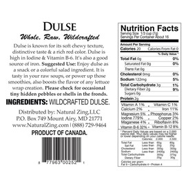 Dulse Natural Zing, Whole (Raw, Wildcrafted) 4 oz