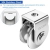 2 Pack 2 Inch Pulley Block U Grooved Wheel Pulley,