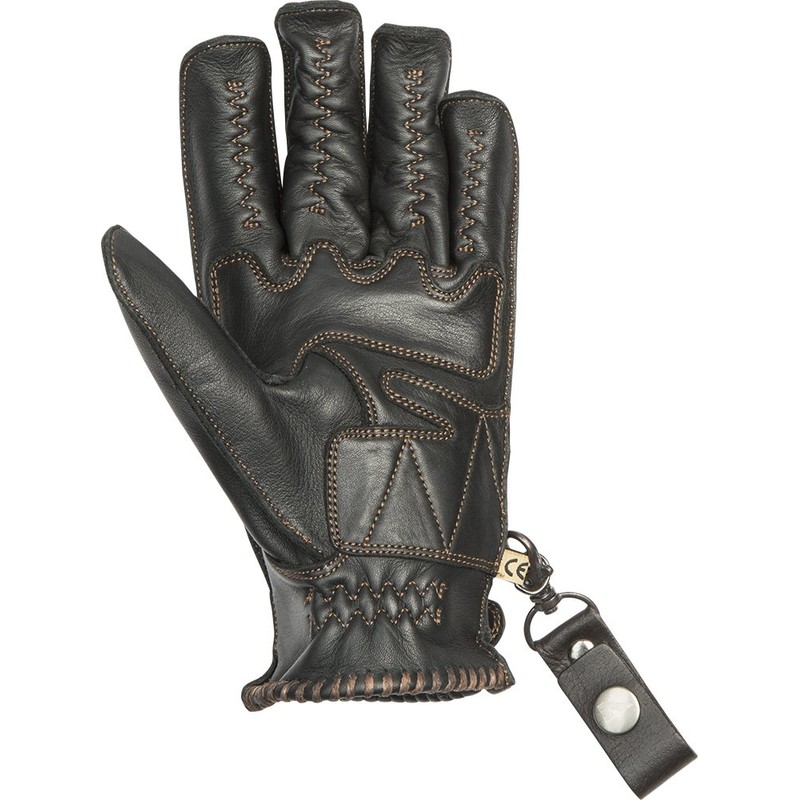By Design Efficiency Vintage Cafe Racer Leather Black Gloves With