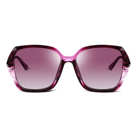 FEISEDY Large Sunglasses Womens UV400 Protection Oversized Polarised Sun Glasses Vintage Fashion Ladies Sunglasses