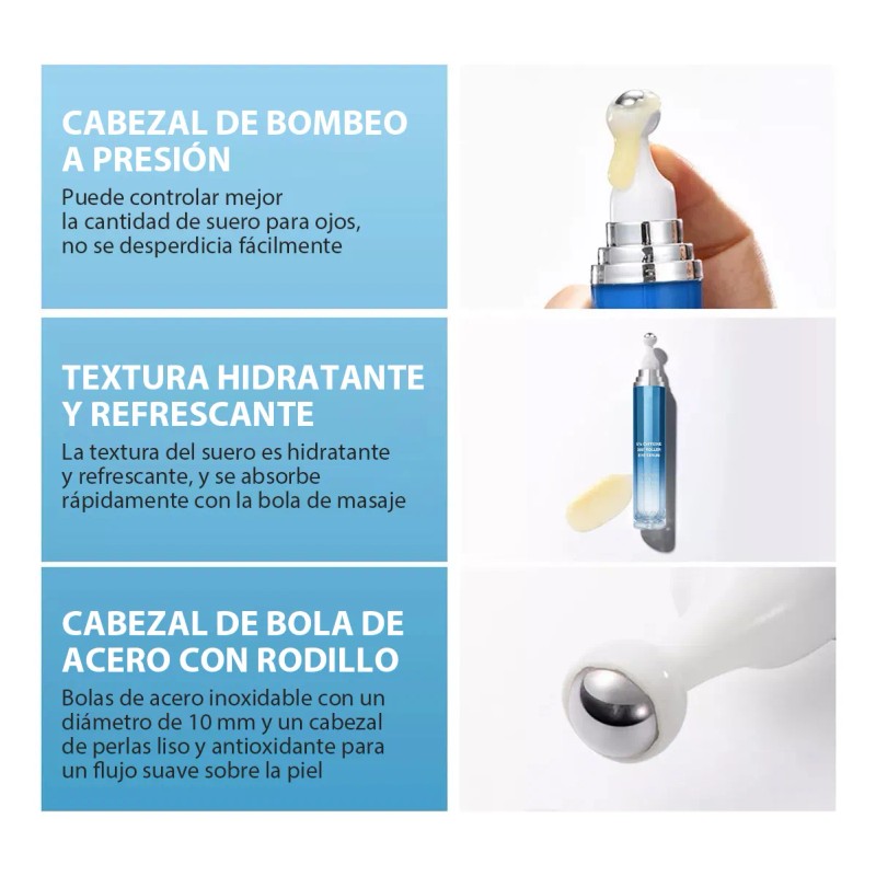 Crema Para Under Eye Roller Serum Con Cafeína Para Ojos