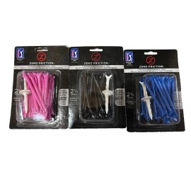 Zero Friction Lock n Drive Performance Golf Tees 3-Prong Top 2 3/4" - Pack of 40 - Yellow