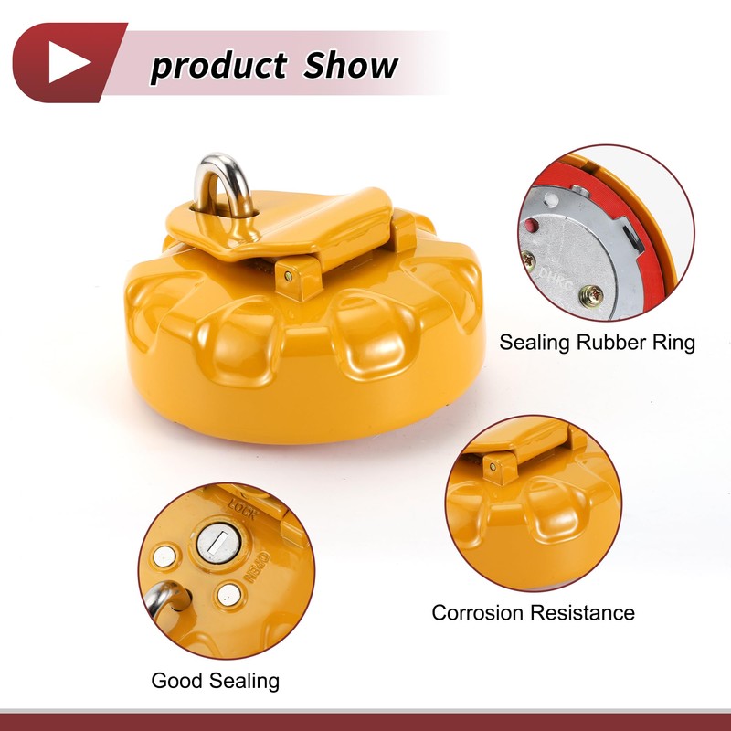 HEROFFIX Excavator Locking Gas Cap for Volvo Locking Fuel Tank