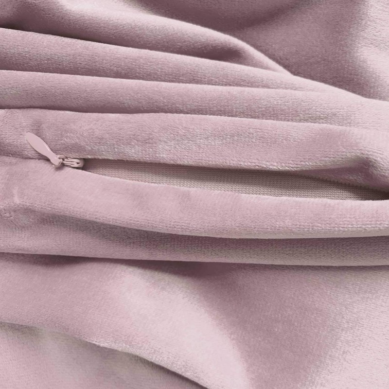 Luxton Set of 2 Velvet Square Cushion Covers Light Pink,
