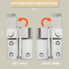 Bwintech 2 Pcs 2.4 Inch Satin Nickel Flip Gate Latches,