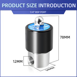 ERGAOBOY 1/4 inch BSP 12 V stainless steel electric solenoid valve with barb connection, suitable for water, air, fuel, gas closed