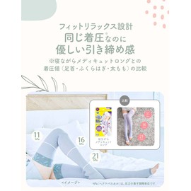 MediQtto Nature Healing Long Compression Socks Natural Grey Medium 1 Pair