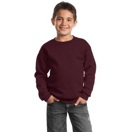 PORT AND COMPANY Crewneck Sweatshirt (PC90Y) Maroon, XL