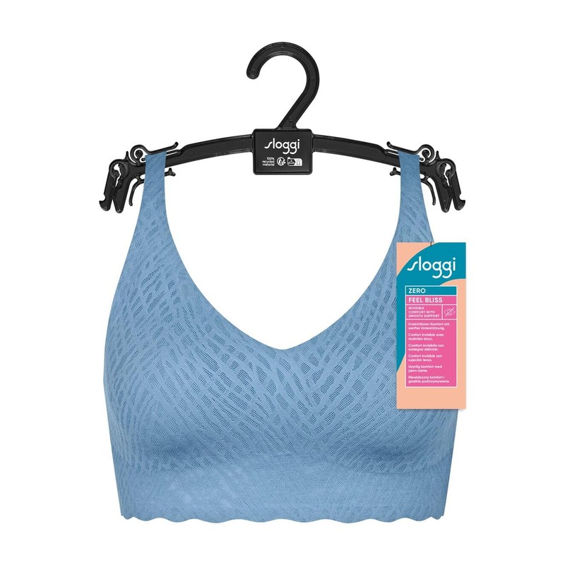 Sloggi Women's Zero Feel Bliss Bralette Bra, Azura Blue