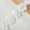 2 Yards White Lace Pearl Ribbon White Flower Lace Pearl