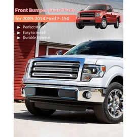 LINOAH Front Bumper Pad Compatible with 2009-2014 Ford F150 Bumper Pad Cover for 2009-2014 F-150 Front Bumper Caps Cover, Pack of 2