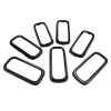 XBEEK Glossy Black Front Grille Clip-in Grill Insert Rings for