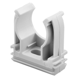 Shock Resistant Polymer Clamp Bracket - 20mm - Grey RAL 7035 (Pack of 25)