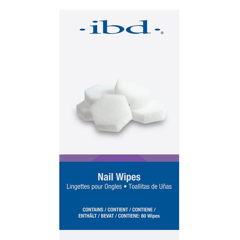 ibd Nail Wipes, Lint-Free Fiberless Pads for Gel Residue Removal,