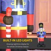 8ft Nutcracker Toy Soldier Inflatable Decoration LED Lights Scepter Blow-Up