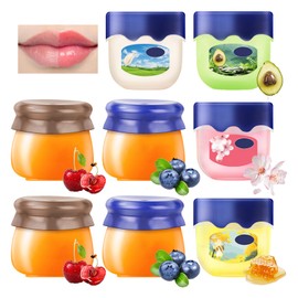 8PCS Lip Balm Lip Mask Set,Moisturizing Lip Balm Lip Care Products,Sleeping Lip Mask,Non-greasy Overnight Lip Moisturizer,Long Lasting Hydrating Lip Butter Lip Care Kit