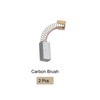 Rebower Carbon Brush [For Power Motor] - 17mmx8mmx6mm/Black Goldtone/Pack of