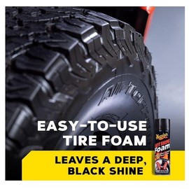 Meguiar's Hot Shine Tire Foam - High Goss Tire Shine that Cleans, Shines, and Pr