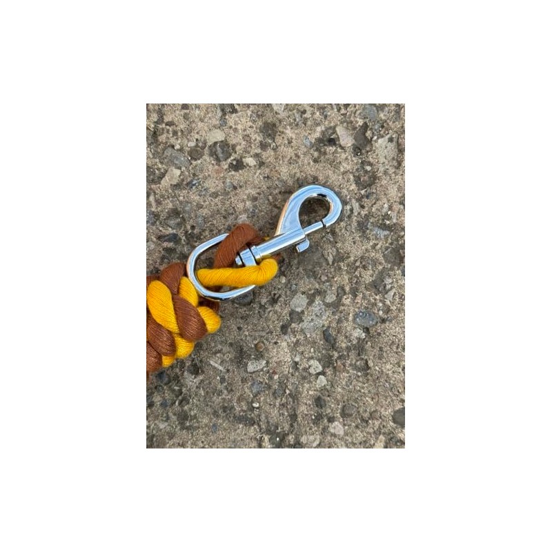 Cotton Lead Rope for Horse, 2 Metres, Replaceable Robust Trigger