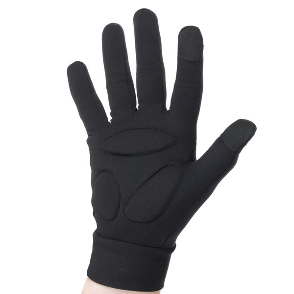CRS Cross Padded Skating Gloves - Warm Padded Protection for Ice Skating Practice, Figure Skating Testing, Dance Competition, Roller Skating and Cheer. (Black, Ladies Small/Medium)