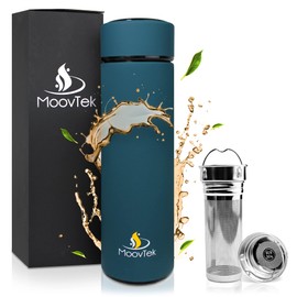 Thermos Coffee with Infuser Extra Long 450ml BPA Free Thermos Flask for Work, School, Office, Hiking and Travel, Double Walled Steel 18/8, Indoor and Outdoor