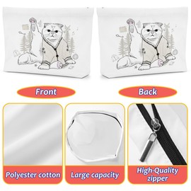 Cat Gifts for Cat Lovers Cute Cat Makeup Bag Inspired Music Lover Gifts Fan Singer Merch Friendship Gifts for Women Cat Mom Cat Lady Coworkers Nurse Birthday Graduation Mothers Day Cosmetic Bag