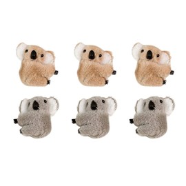 NUOBESTY Pack of 6 Plush Koala Mini Hair Clips Claw Clips Hair Catcher Hair Clips