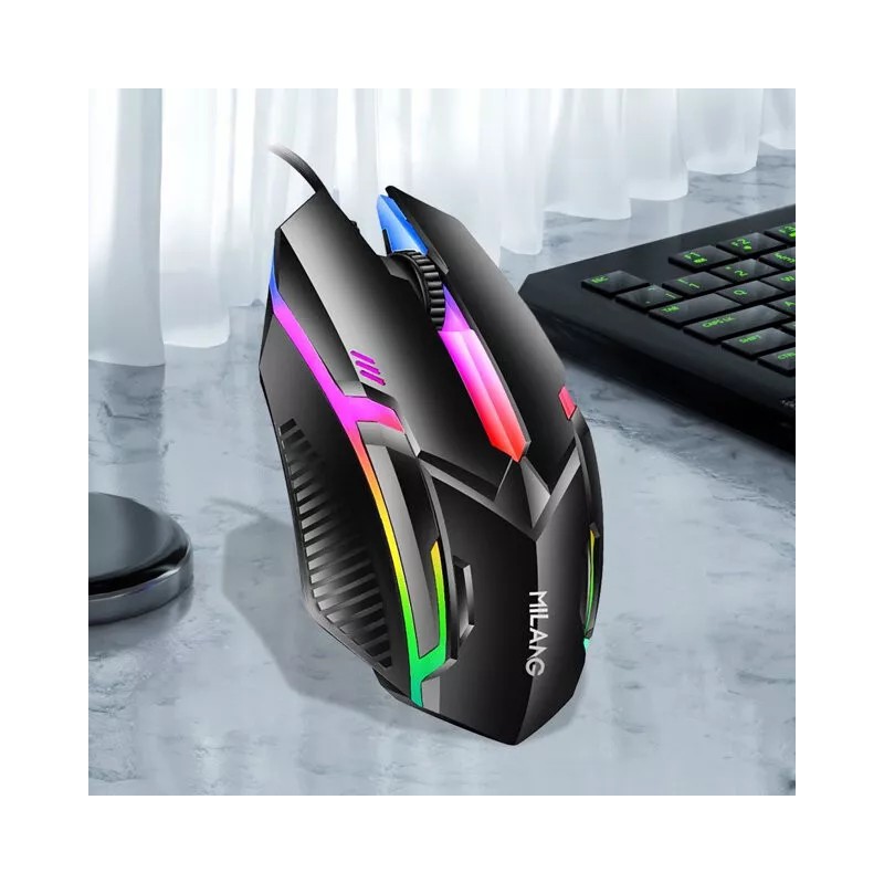 MILANG RGB BLACK Gaming Mouse MILANG M3 NIB 1000DPI USB